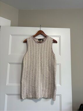 Theory Women’s Meenaly SP Speckle Boucle Knit Sweater Ivory Size: Large